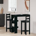 vidaXL Table de Bar Murale avec étagère Chêne noir 102 x 55 x 103.5 cm
