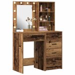 vidaXL Table de Toilette avec tiroir 2 Pièces Marron 50 x 41 x 135 cm