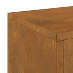 vidaXL Supports pour plantes 2 Pièces Rouillé 24 x 24 x 75 cm