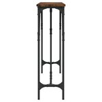 vidaXL Table console chêne fumé 140x23x75 cm bois d'ingénierie