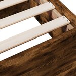 vidaXL Cadre de lit et tiroirs chêne fumé 100x200 cm bois d'ingénierie