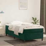 vidaXL Cadre de lit vert foncé 100x200 cm velours
