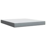 vidaXL Sommier à lattes de lit avec matelas Gris clair 180x200cm Tissu
