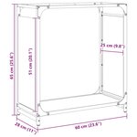vidaXL Portant de bois chauffage blanc 60x28x65 cm