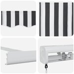 vidaXL Auvent rétractable anthracite et blanc 4x3 m tissu et aluminium