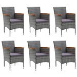 vidaXL Ensemble à manger de jardin 11 Pièces Gris