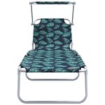 vidaXL Transat 2-personne 2 Pièces Vert 58 x 188 x 77cm tissu