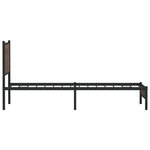 vidaXL Cadre de lit en métal avec tête de lit chêne marron 100x190 cm
