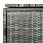 vidaXL Abri de poubelle double Résine tressée Anthracite 148x77x111cm