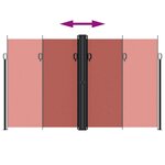 vidaXL Auvent latéral rétractable terre cuite 200x600 cm