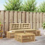 vidaXL 4 pc Ensemble de canapés d'extérieur Polyester Blanc