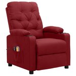 vidaXL Fauteuil électrique de massage Bordeaux Tissu