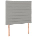 vidaXL Tête de lit Gris clair 80x5x118/128 cm Tissu