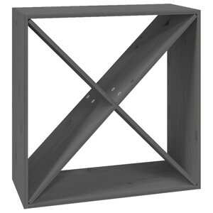 vidaXL Armoire à vin Gris 62x25x62 cm Bois de pin massif