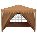 vidaXL Tente de fête pop-up 288 x 288 x 245 cm Beige Tissu Oxford