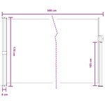 vidaXL Store latéral rétractable 300 x 170 cm Polyester Rectangulaire