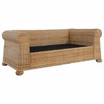 vidaXL Ensemble de canapés avec coussins 2 Pièces rotin naturel