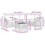 vidaXL Ensemble de canapés d'extérieur 6 pc Blanc et Beige Polyester