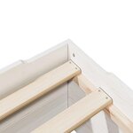 vidaXL Cadre de lit sans matelas empilable blanc 90x190 cm bois massif