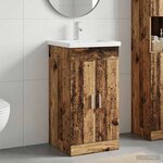 vidaXL Meuble de salle de bain avec évier Bois ancien