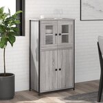 vidaXL Buffet haut sonoma gris 62x32x106 5 cm bois d'ingénierie