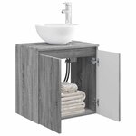 vidaXL Vanité de lavabo mural Sonoma gris 49 5 x 35 x 63 cm