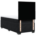 vidaXL Sommier à lattes de lit et matelas Noir 80x200 cm Velours