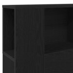vidaXL Cabinet de Tête de Lit Chêne noir 200 x 18.5 x 102.5 cm