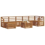 vidaXL Ensemble de canapés d'extérieur 8 Pièces Naturel