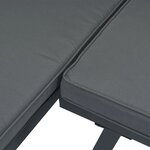 vidaXL Salon de jardin 3 Pièces avec coussins noir aluminium