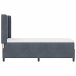 vidaXL Lit à ressorts avec matelas & LED gris foncé 80x200 cm en velours