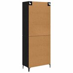 vidaXL Haut Armoire Chêne noir 69 5 x 34 x 180 cm Bois d'ingénierie