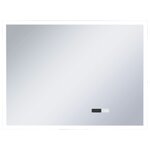 vidaXL Miroir à LED et capteur tactile et affichage d'heure 80x60 cm