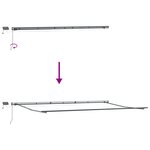 vidaXL Store Rétractable Manuel avec LED Rayures Rouge et Blanc 600 x 300 cm