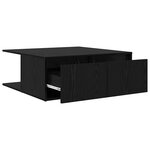 vidaXL Table basse Chêne noir 80 x 80 x 31 cm Bois d'ingénierie