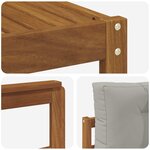 vidaXL Ensemble de canapés d'extérieur 4 pc Gris Naturel et Clair