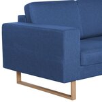 vidaXL Ensemble de canapé 2 Pièces Tissu Bleu