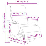 vidaXL Fauteuil inclinable avec repose-pieds crème similicuir