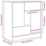 vidaXL Buffet avec tiroirs et portes sonoma gris 70 5x34x74 5 cm