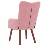 Fauteuil Relaxant en Velours Rose