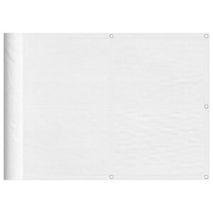 vidaXL Écran de balcon blanc 75x1000 cm 100  polyester oxford