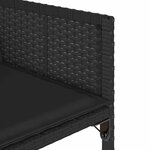 vidaXL Ensemble à manger de jardin 9Pièces coussins noir résine tressée