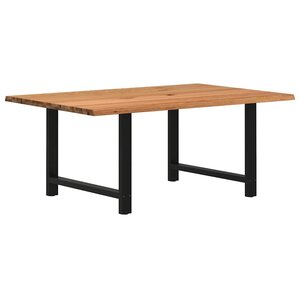 vidaXL Table à manger marron clair bois de chêne massif rectangulaire