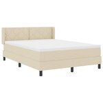 vidaXL Lit boxspring avec matelas avec matelas Crème 140 x 200 cm