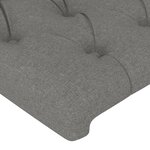 vidaXL Tête de lit à LED Gris foncé 203x16x118/128 cm Tissu