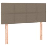 vidaXL Sommier à lattes de lit avec matelas Taupe 90x200 cm Tissu