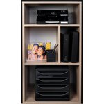 Module De Classement Big Box 4 Tiroirs Glossy - Noir Brillant - Exacompta