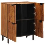 vidaXL Buffet avec stockage Finition Acacia Brun 60 x 33 x 75 cm