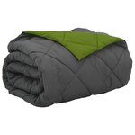 vidaXL Duvet d'été simple Vert et Anthracite 220 x 260 cm Microfibre