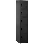Casier métallique 5 étagères verrouillable 100 kg tôle d'acier laminé à froid anthracite noir 14_0008547